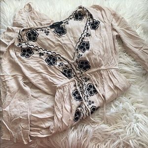 Cream and Black Forever 21 Dress